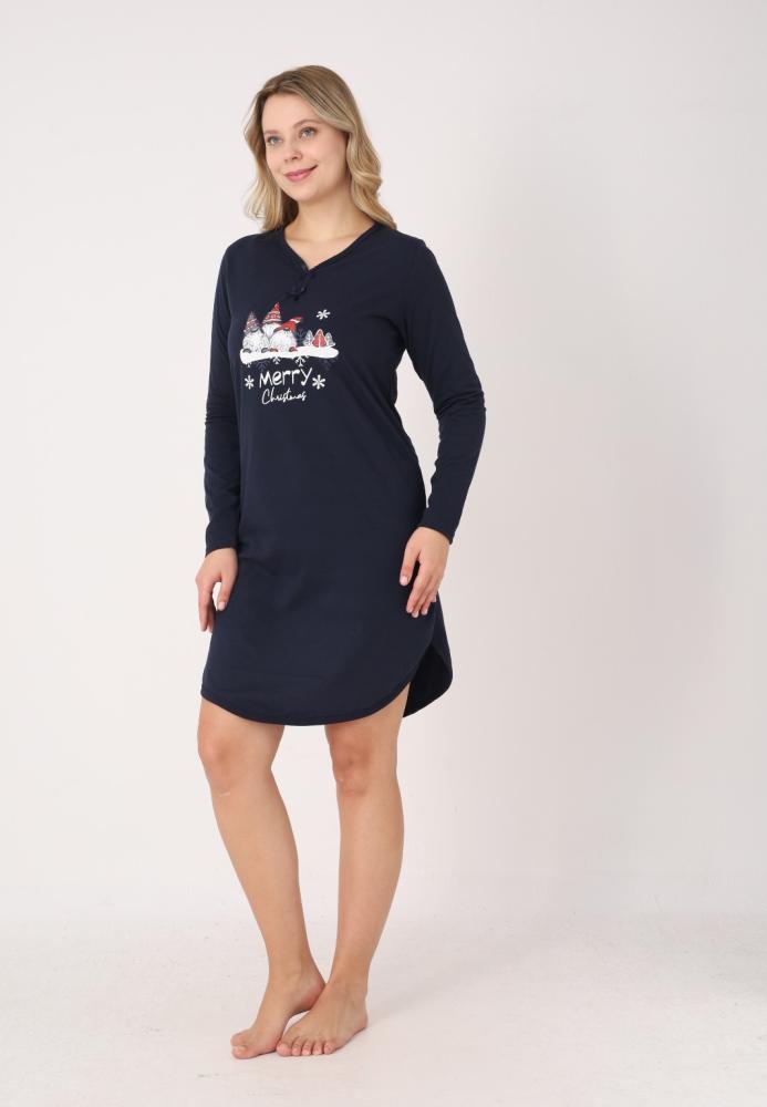 Camasa de noapte Craciun,Imprimeu Merry Christmas,En-gros